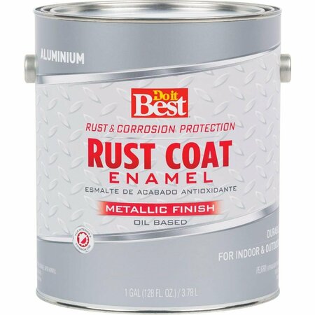 ALL-SOURCE Rust Coat Oil-Based Gloss Enamel, Aluminum, 1 Gal. 203372D